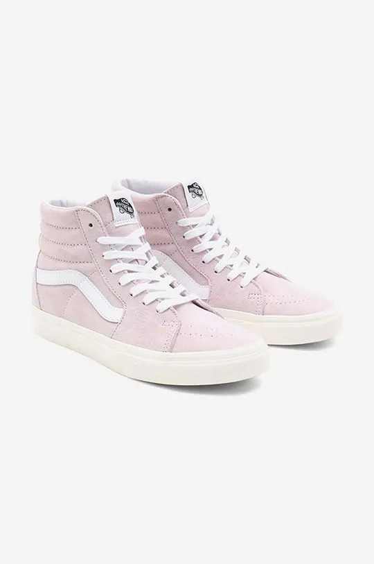 Vans leather trainers UA SK8-Hi women's pink color