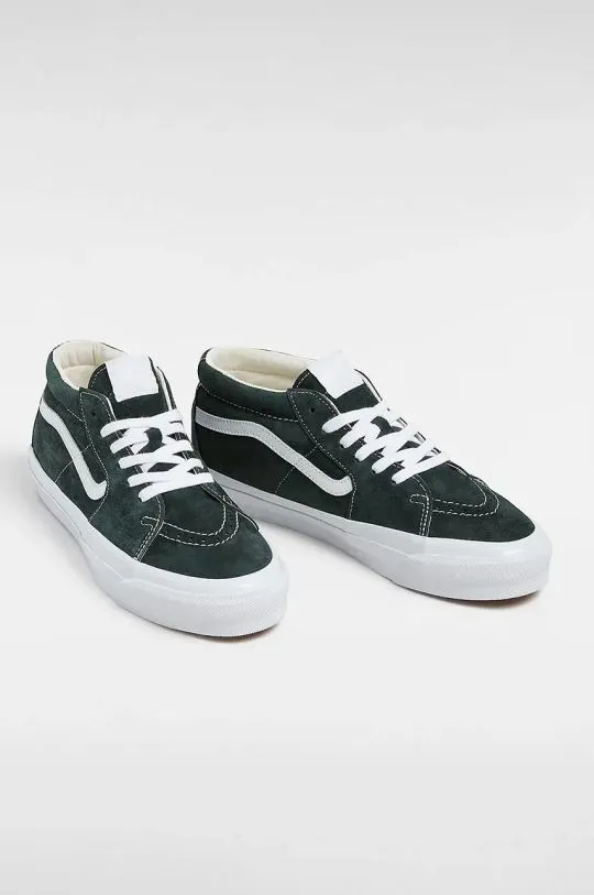 Vans suede trainers Premium Classics LX Sk8-Mid Reissue 83 green color VN000CQQPRM1