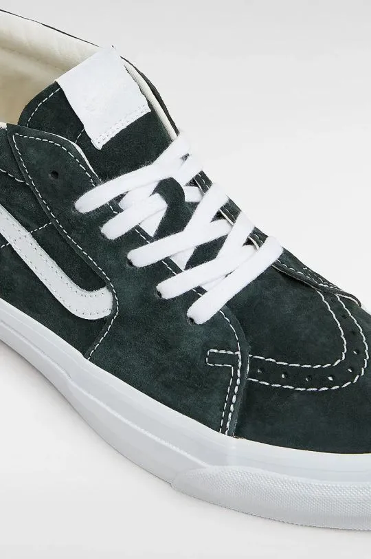 Vans suede trainers Premium Classics LX Sk8-Mid Reissue 83 green color VN000CQQPRM1