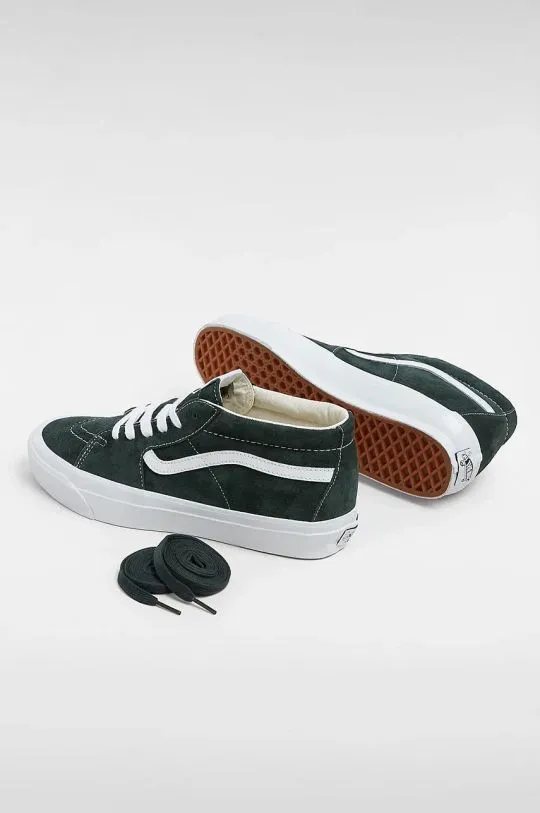 Vans suede trainers Premium Classics LX Sk8-Mid Reissue 83 green color VN000CQQPRM1