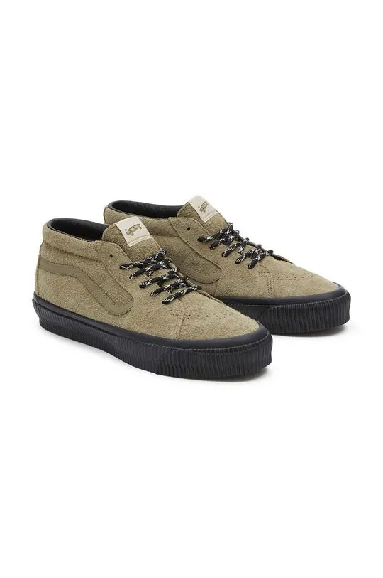 Vans suede trainers Premium Standards Sk8-Mid Reissue 83 beige color VN000CQQCUQ1