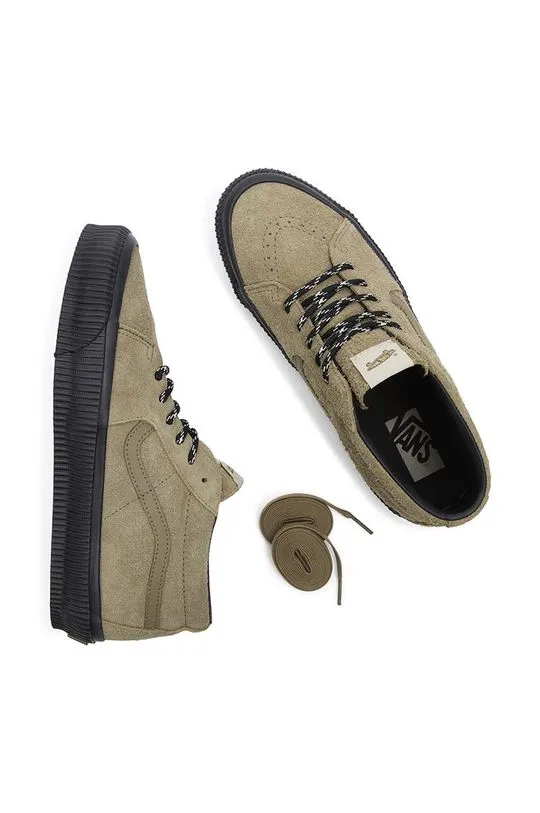 Vans suede trainers Premium Standards Sk8-Mid Reissue 83 beige color VN000CQQCUQ1