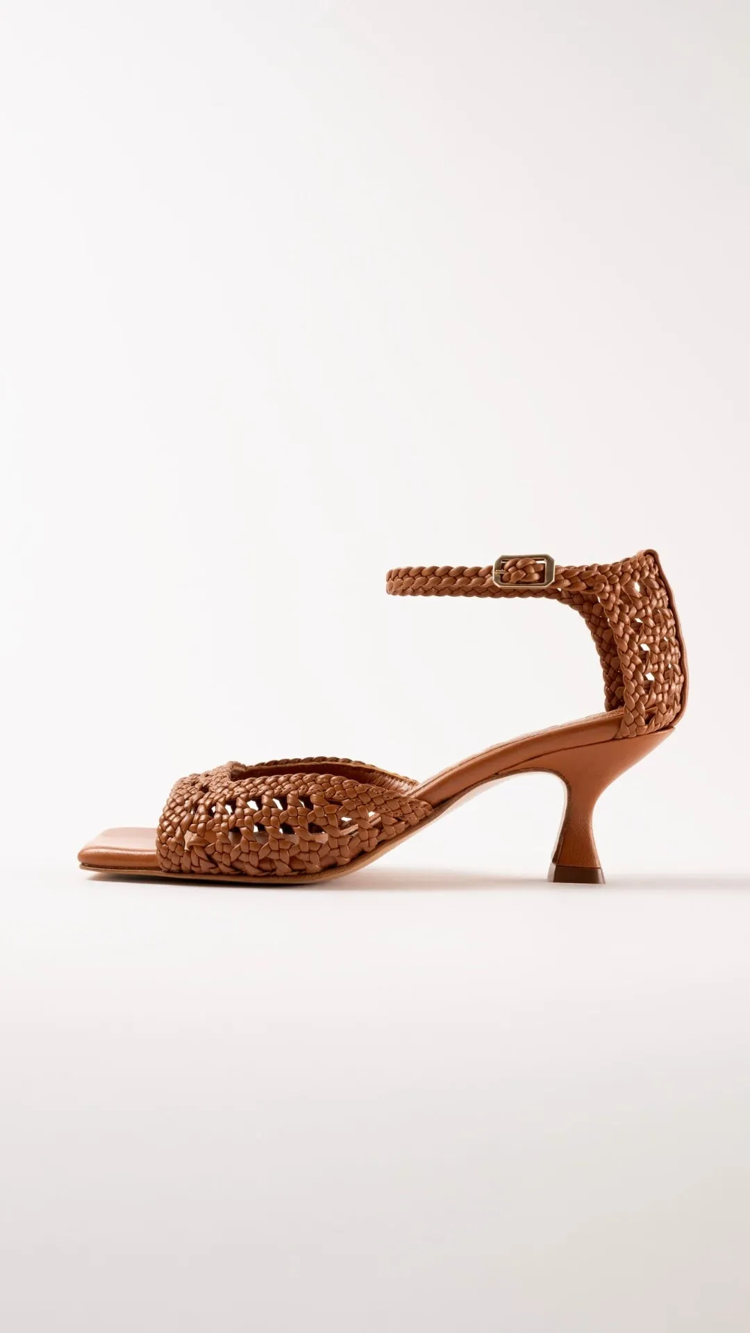 VERONICA - Brown Woven Leather Sandals