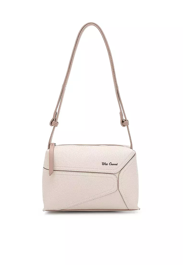 Wild Channel Women's Sling Bag / Crossbody Bag - White