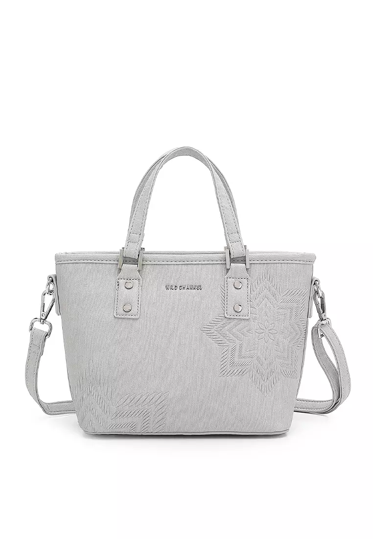 Wild Channel Women's Top Handle Bag / Sling Bag / Crossbody Bag - Grey