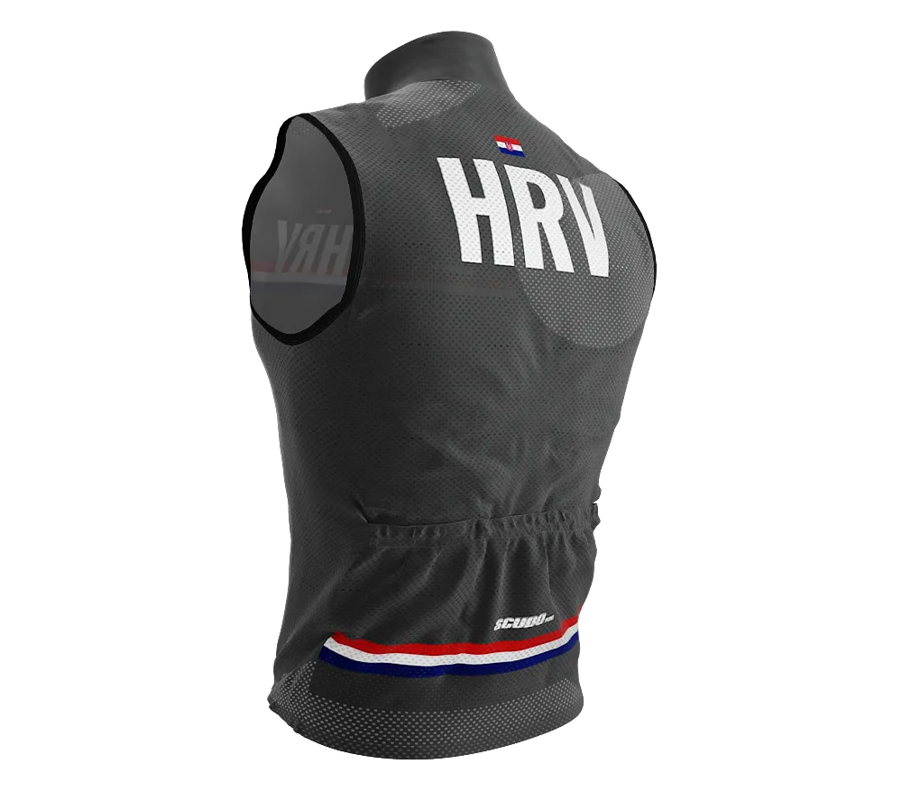 Wind Breaker Cycling Running Sports Vest Croatia Country Code for Men And Women