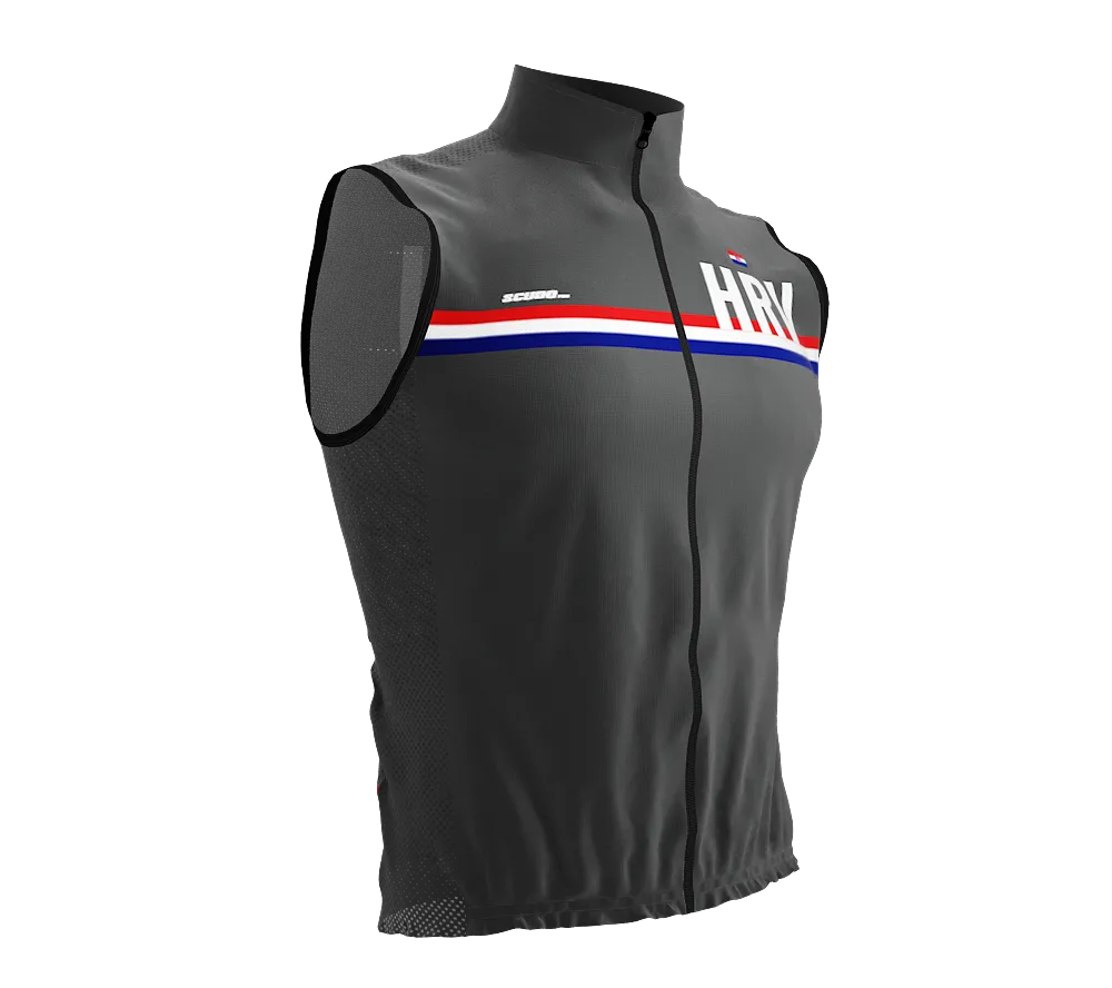 Wind Breaker Cycling Running Sports Vest Croatia Country Code for Men And Women