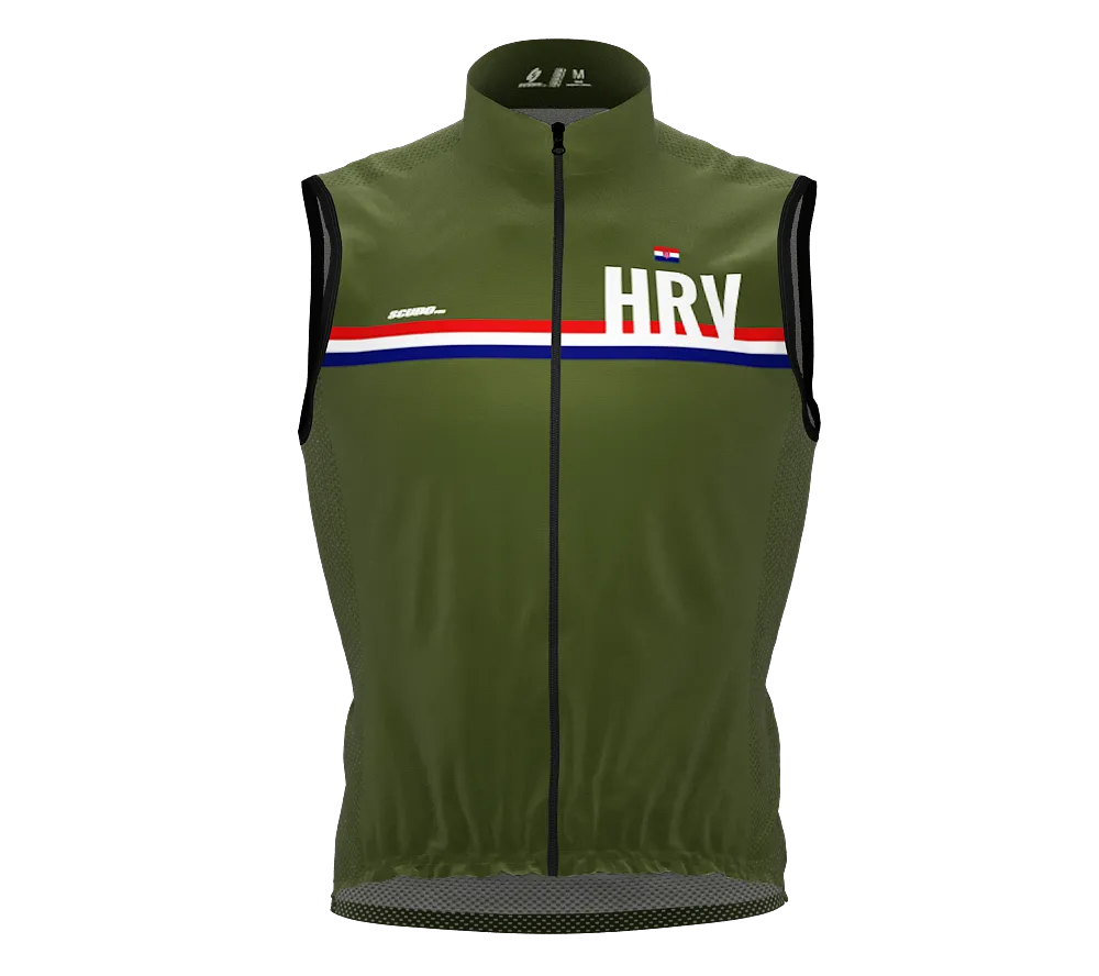 Wind Breaker Cycling Running Sports Vest Croatia Country Code for Men And Women