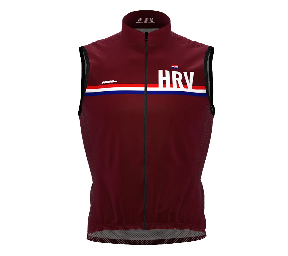 Wind Breaker Cycling Running Sports Vest Croatia Country Code for Men And Women