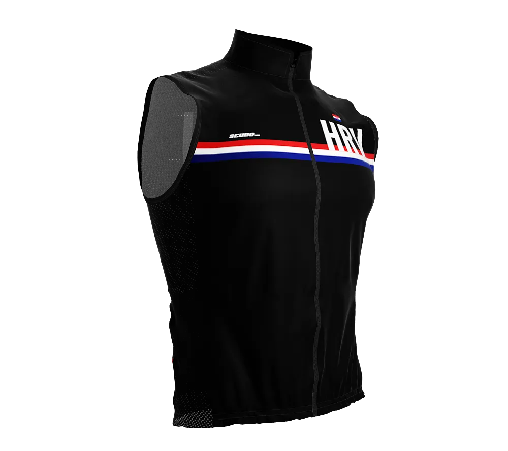 Wind Breaker Cycling Running Sports Vest Croatia Country Code for Men And Women