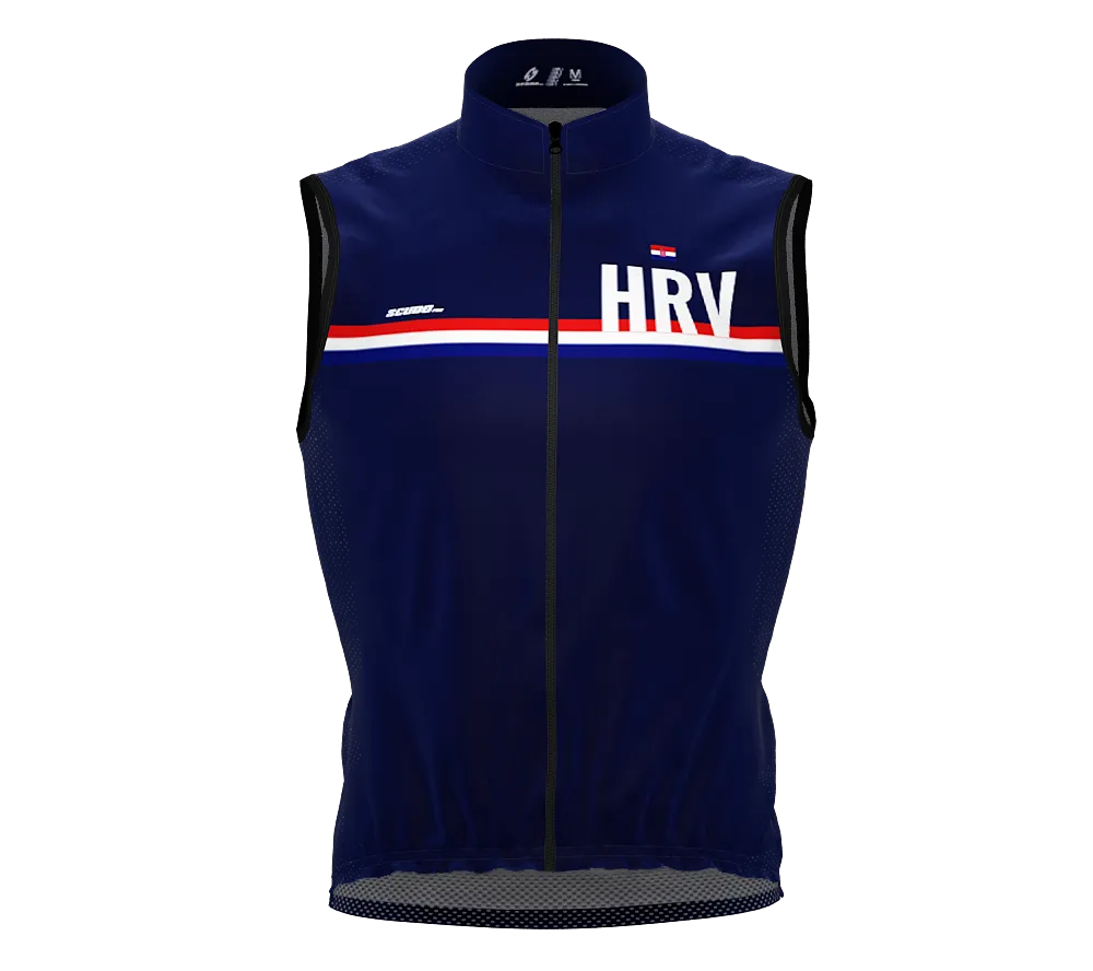 Wind Breaker Cycling Running Sports Vest Croatia Country Code for Men And Women