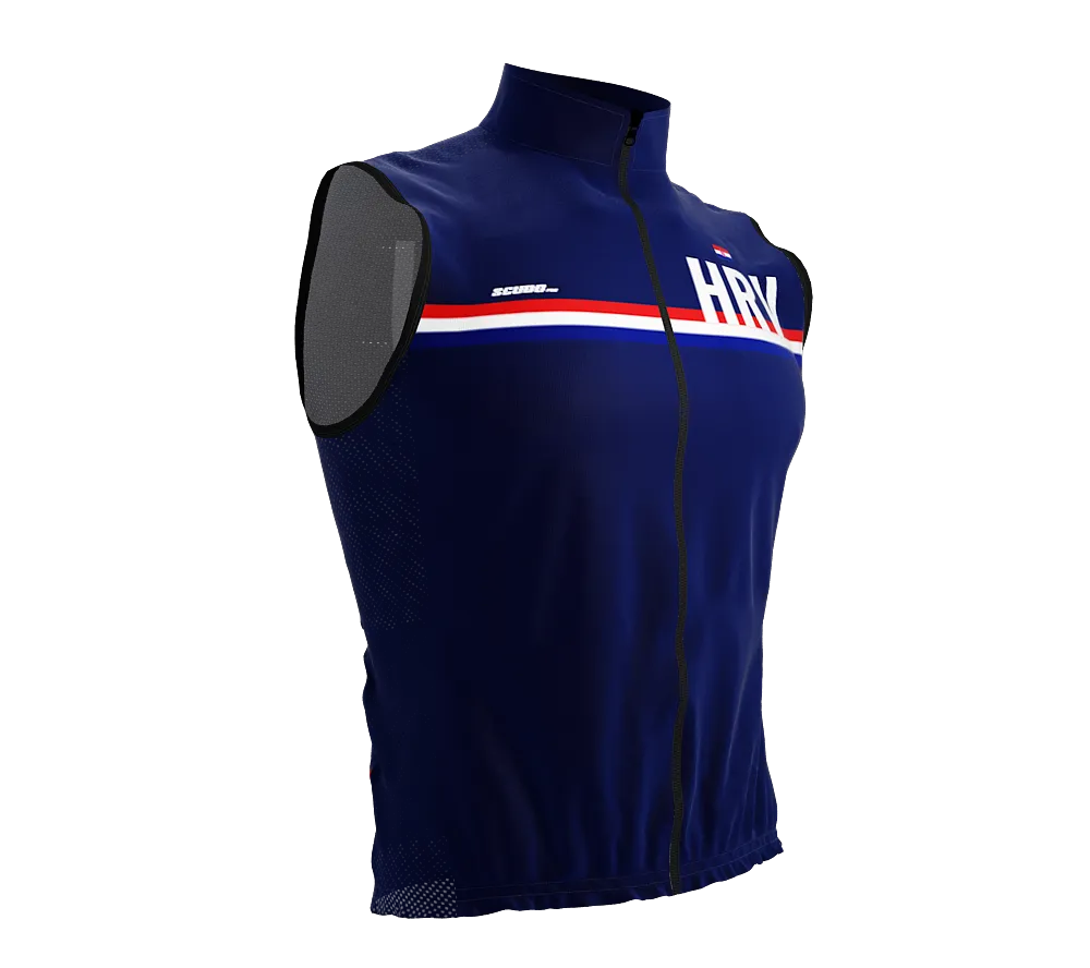 Wind Breaker Cycling Running Sports Vest Croatia Country Code for Men And Women