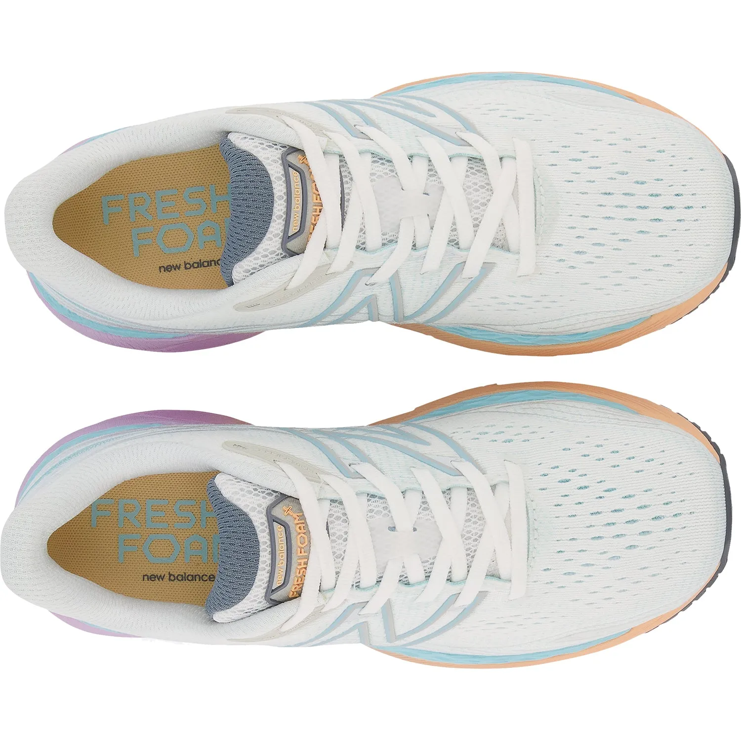 Women's New Balance Fresh Foam W860W12 White/Blue Chill Mesh