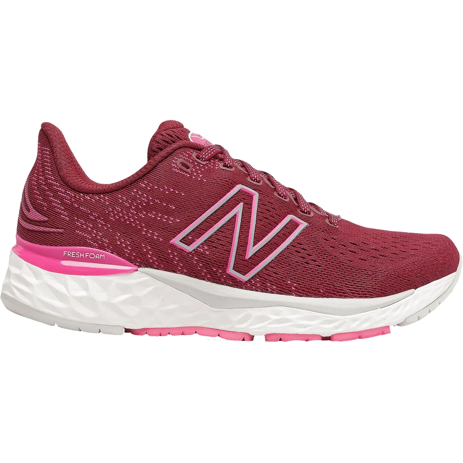 Women's New Balance Fresh Foam W880R11 Garnet/Pink Glo Mesh