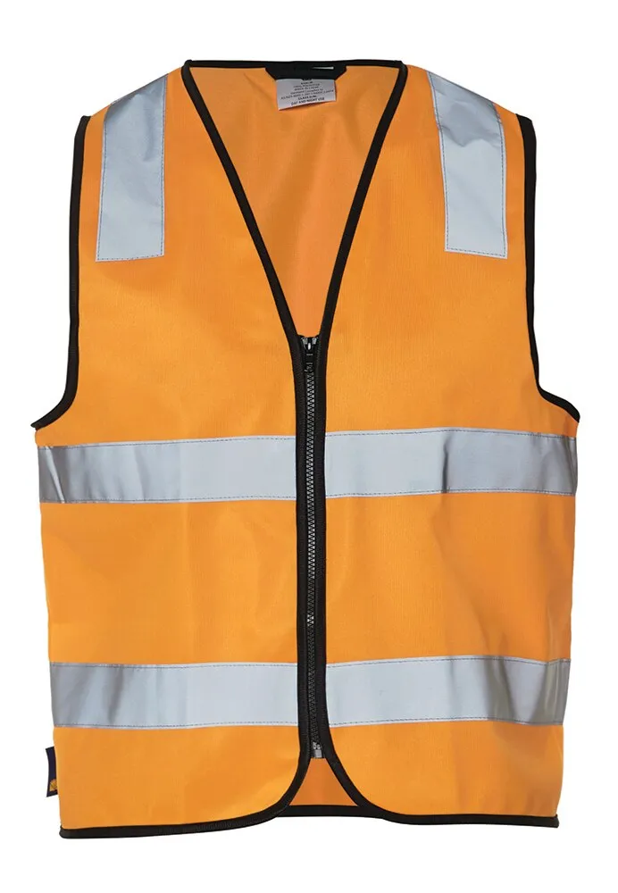 Workhorse MVE017 Safety Vest - High Visibility - Vic Rail Compliant - Polyester Tricot - Special Orange - S