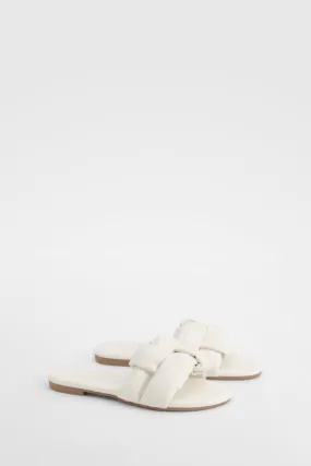 Woven Slip On Mule Sandals