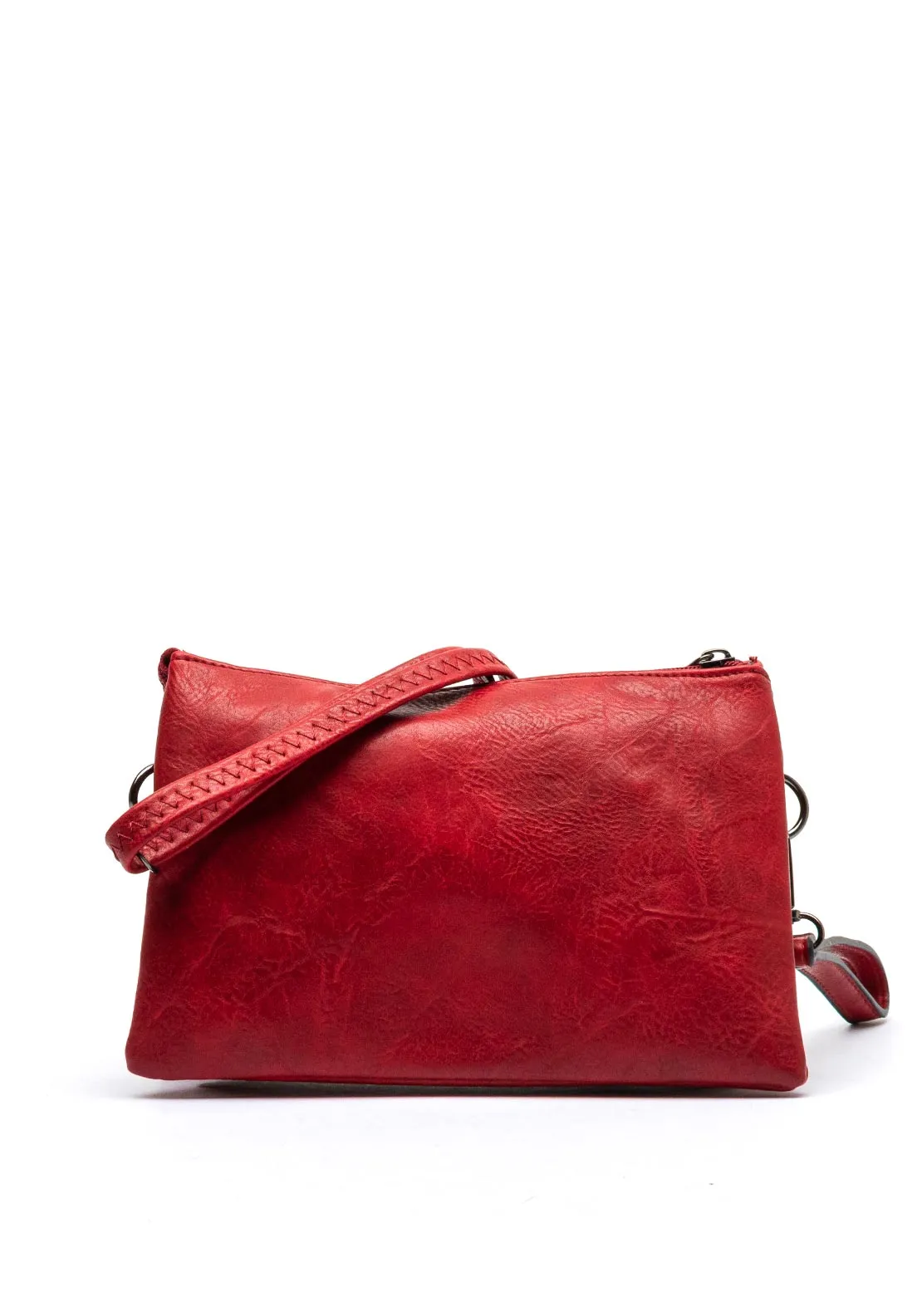 Zen Collection Zipped Shoulder Bag, Red